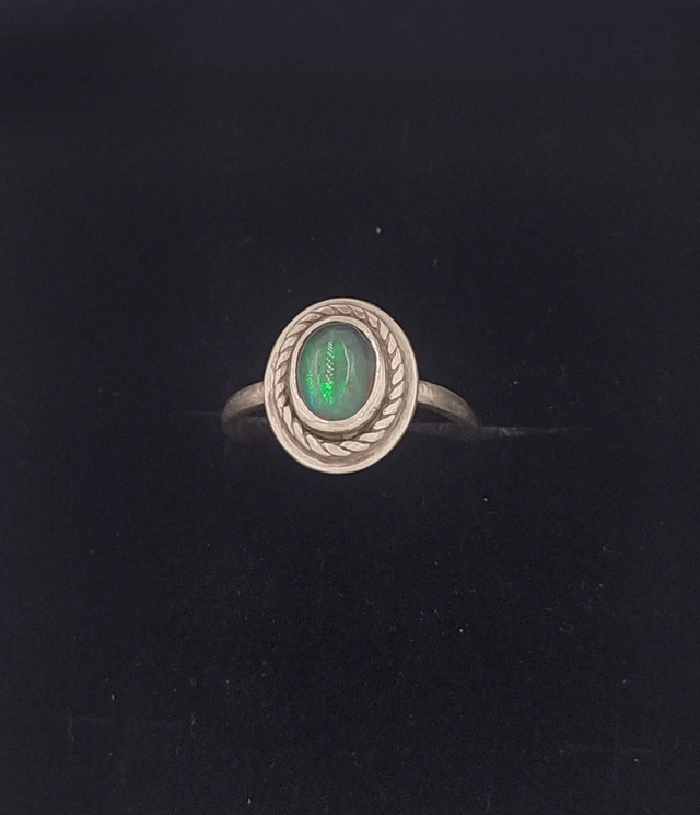 Bague opale / argent Taille 55