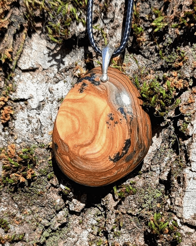 Pendentif jaspe "paysage"
