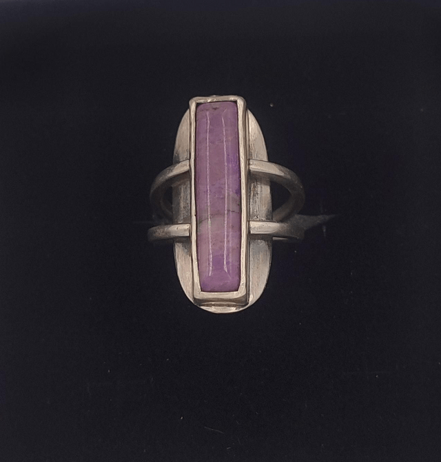 Bague jade lavande / argent Taille 56