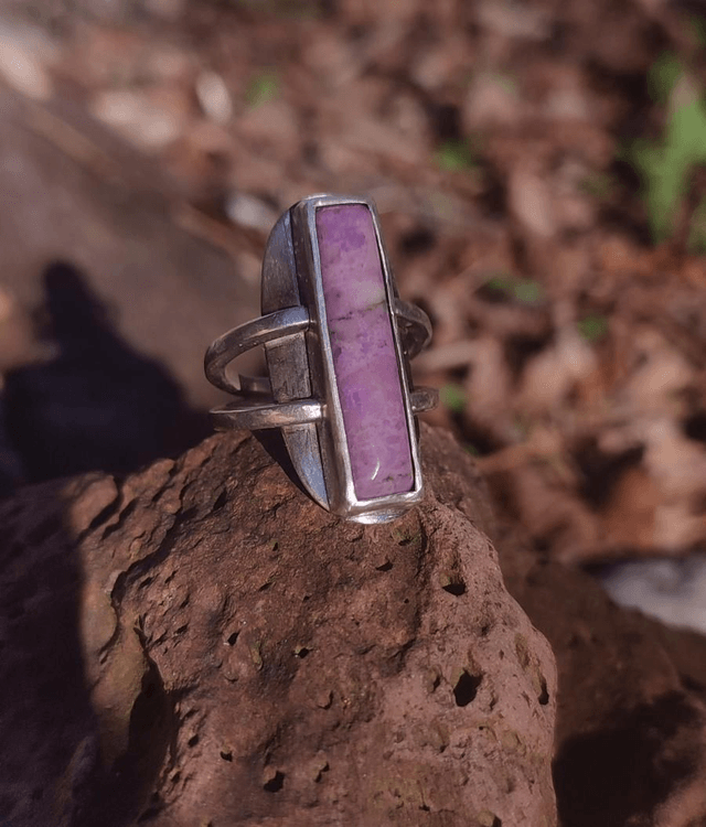 Bague jade lavande / argent Taille 56