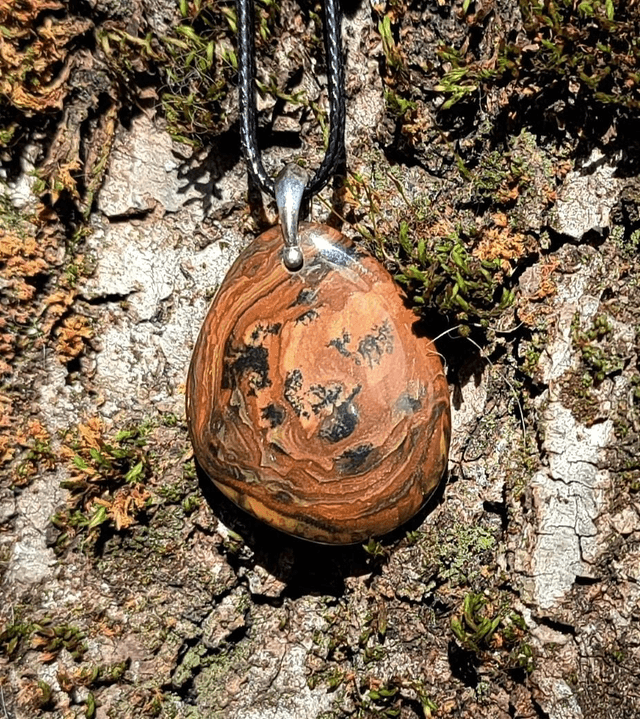 Pendentif jaspe "paysage"