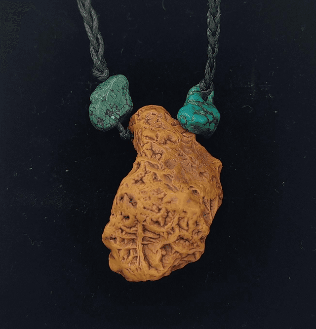 Pendentif agate / turquoise 